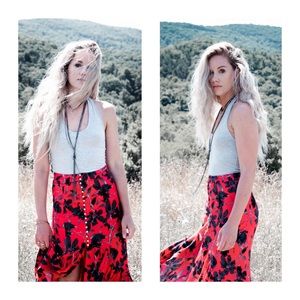 Free People Smooth Sailing Red Maxi Skirt